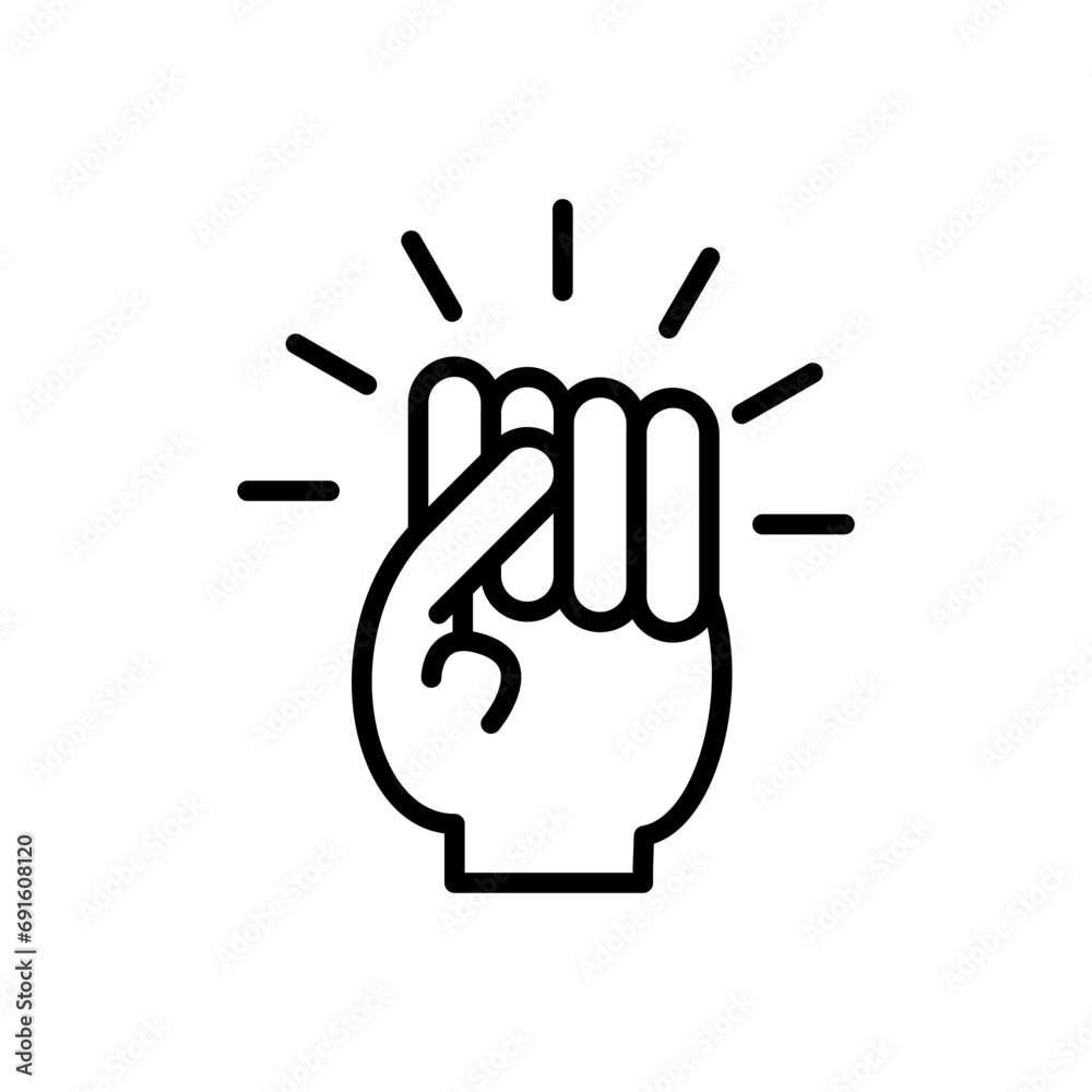 Fototapeta premium will power icon. strong muscle power to fight war or tenacity of success victory symbol line concept. strength will power control punch of hand vector logo. peace right empower ambition icon sign