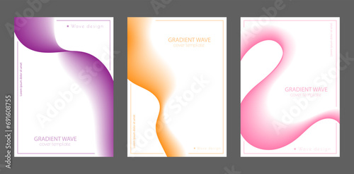 Colorful gradient wave. Abstract color form is a creative template for interior design, posters, banners, covers and prints