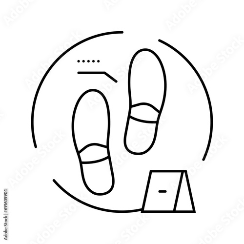 class physical evidence crime line icon vector. class physical evidence crime sign. isolated contour symbol black illustration