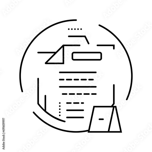 documentary evidence crime line icon vector. documentary evidence crime sign. isolated contour symbol black illustration