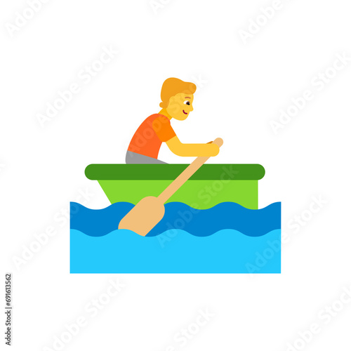 Person Rowing Boat