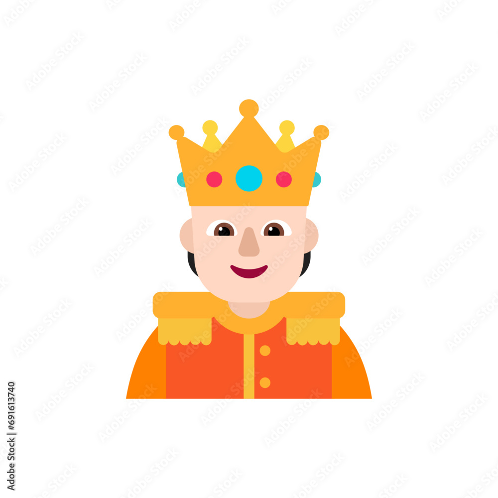 Person with Crown: Light Skin Tone