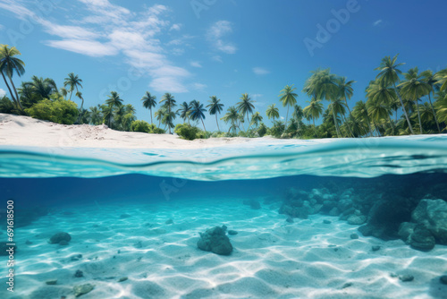 Tropical luxury coast and life under water
