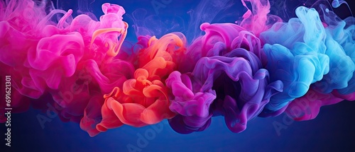 Multicolored smoke in the dynamics © Artem