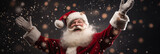 Der Weihnachtsmann jubelt und feiert lautstark | Banner