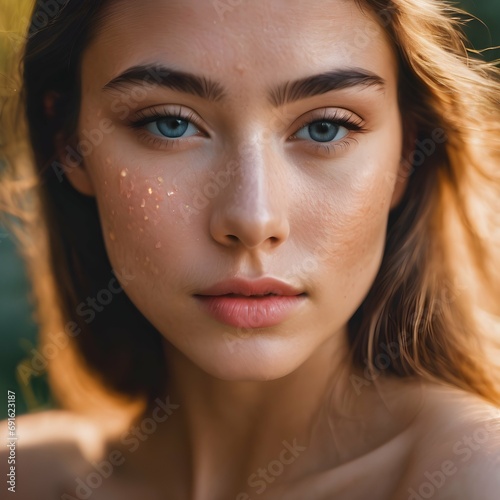 Beautifully edited photographs of people with acne scars, embracing their unique beauty
