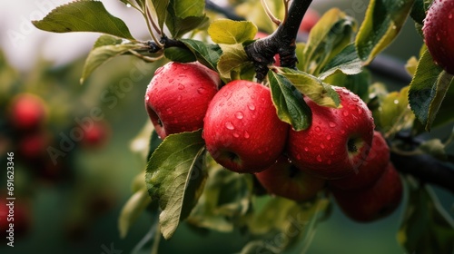 A branch with natural apples