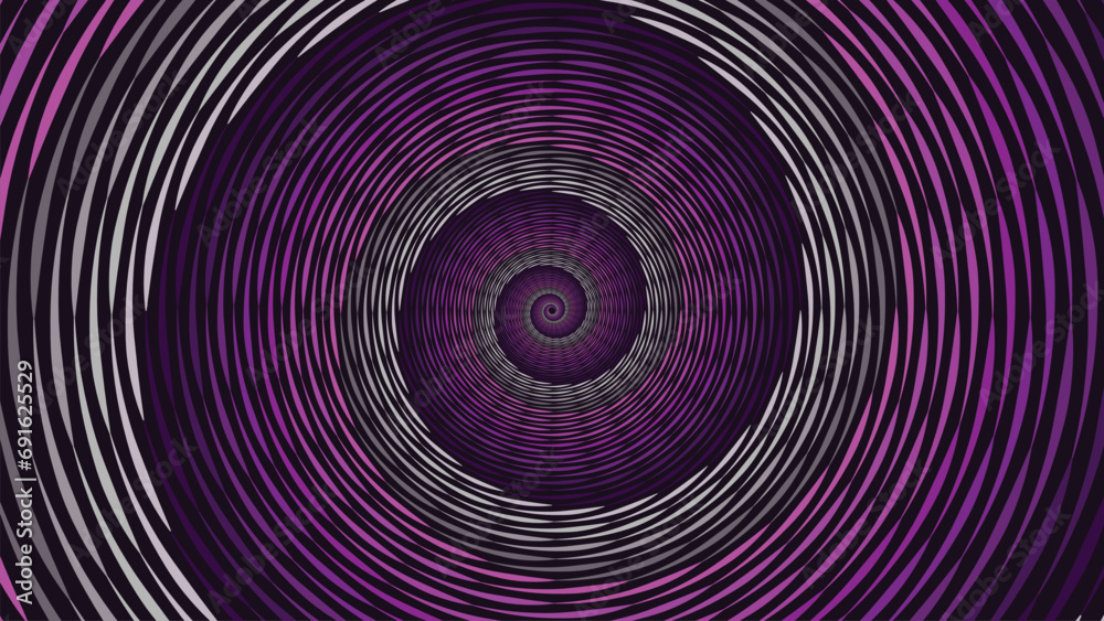 Abstract spiral round vortex dotted spinning line background in purple shade. This creative minimalist background can be used as a banner or wallpaper. Abstract spiral round vortex dotted spinning line background in purple shade. This creative minimalist background can be used as a banner or wallpaper.