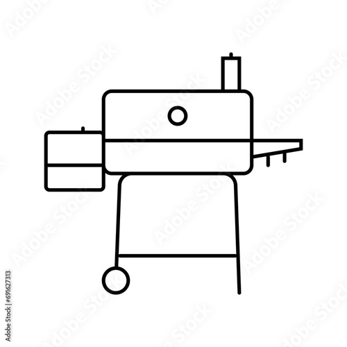 pellets smoker line icon vector. pellets smoker sign. isolated contour symbol black illustration