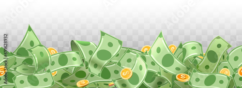 Money horizontal seamless background