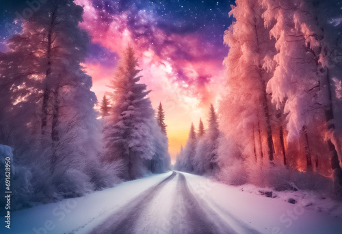 Paesaggio Stellato nella Neve- L'Incantevole Incontro tra Alba e Via Lattea © Benedetto Riba
