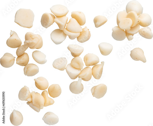 Fotografie White Chocolate Chips - Ready to use PNG Cutout Isolated Image