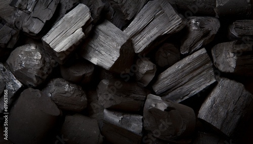 Black coal texture background. close up	
 photo