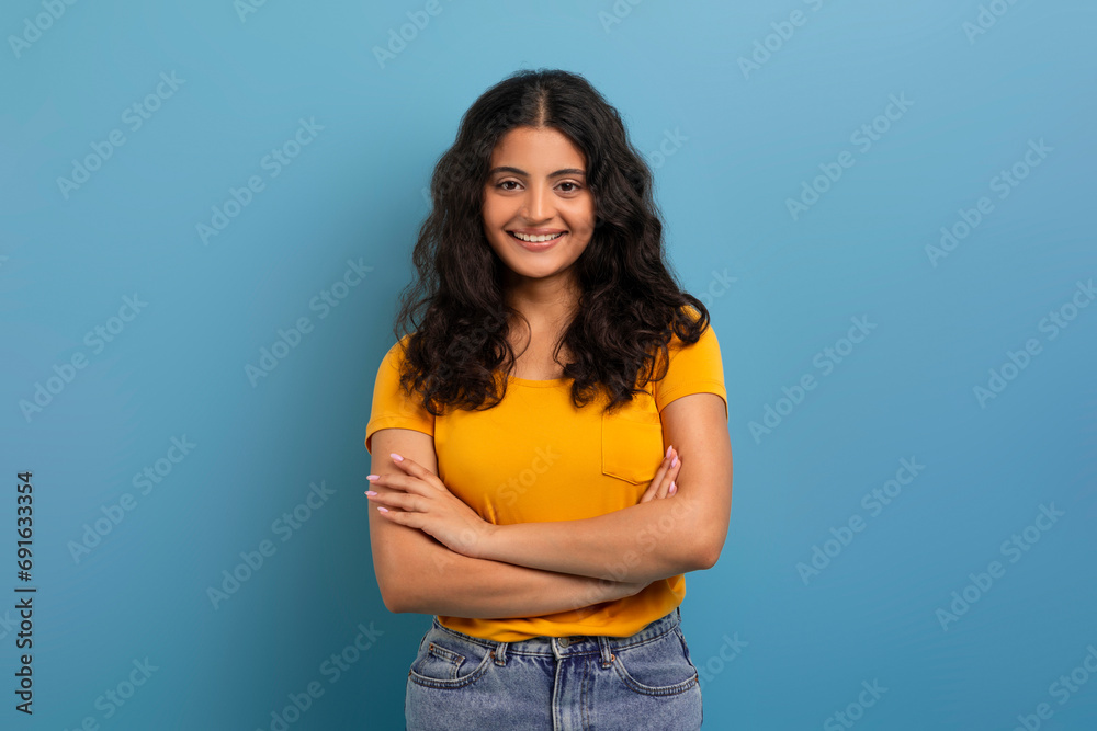 Studio portrait of young indian woman student Studio portrait of young indian woman student