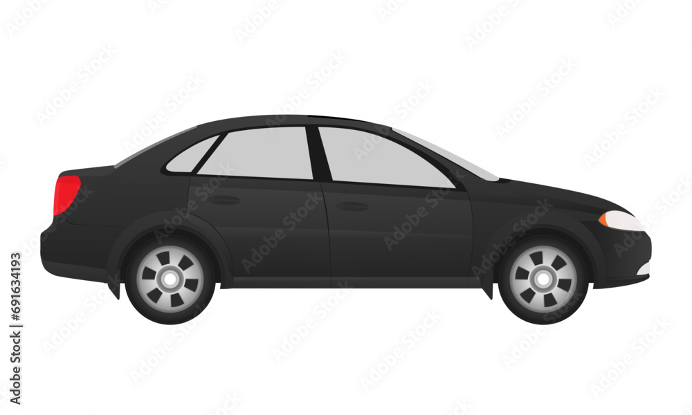 vector illustration black car
