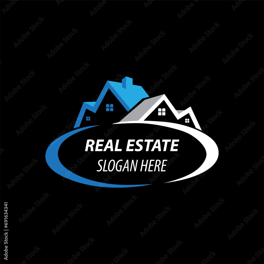 Real estate logo design, home logo design vector template, house vector art