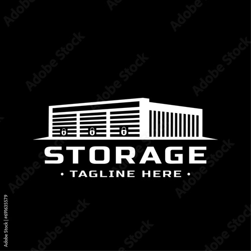 Self storage logo design template. Vector and illustration.
