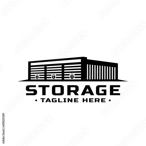 Self storage logo design template. Vector and illustration.