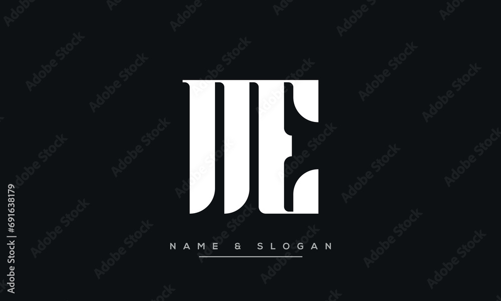 Alphabet letters ME or EM logo konogram