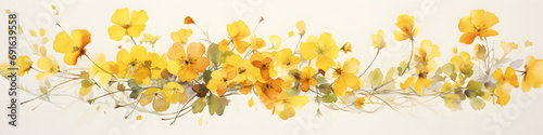 Aquarell Blumen, Gelb