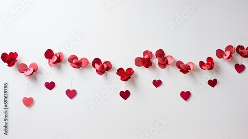 Valentine's Day Heart Garland Decoration.