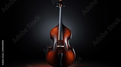  a close up of a violin on a black background with a light shining on the bottom of the violin and the bottom of the violin on the back of the violin.
