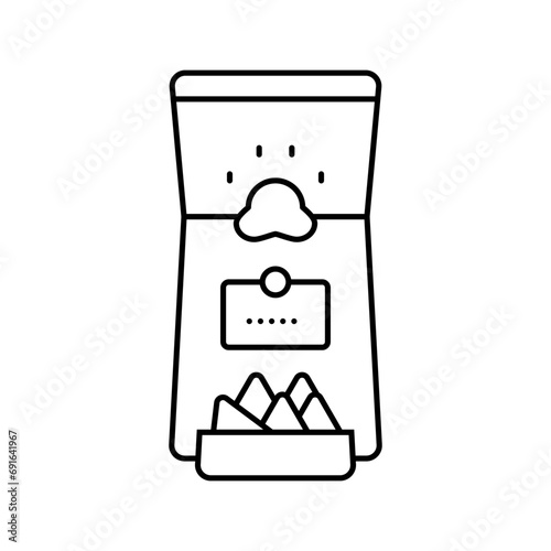 smart pet feeder home line icon vector. smart pet feeder home sign. isolated contour symbol black illustration