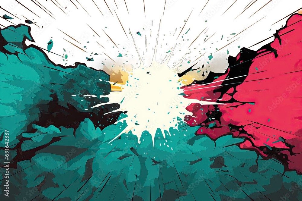 explosion template banner creative fashion cartoon background frame ...