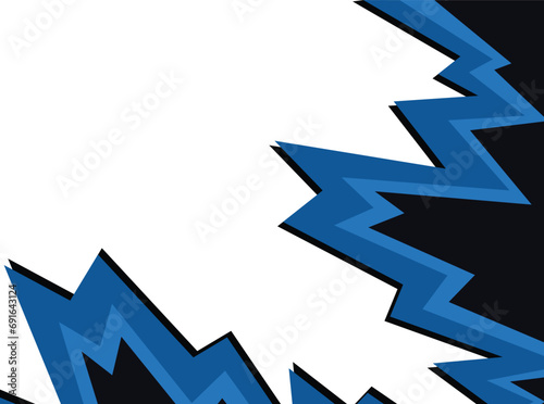 Simple background with exploding jagged zigzag pattern and with some copy space area