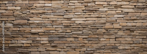  horizontal modern brick wall for pattern and background.