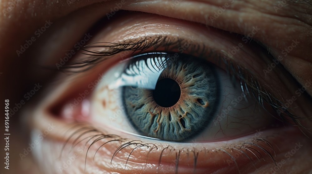 a close up of a person's eye with the iris of an eye showing the