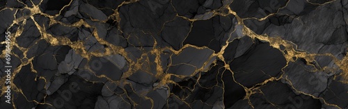 Dark grey marble texture with gold veins