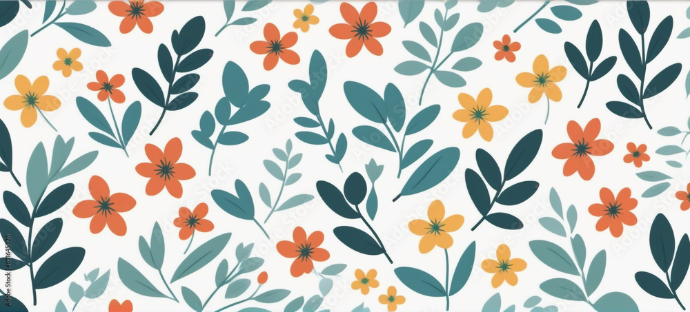 seamless pattern with leaves