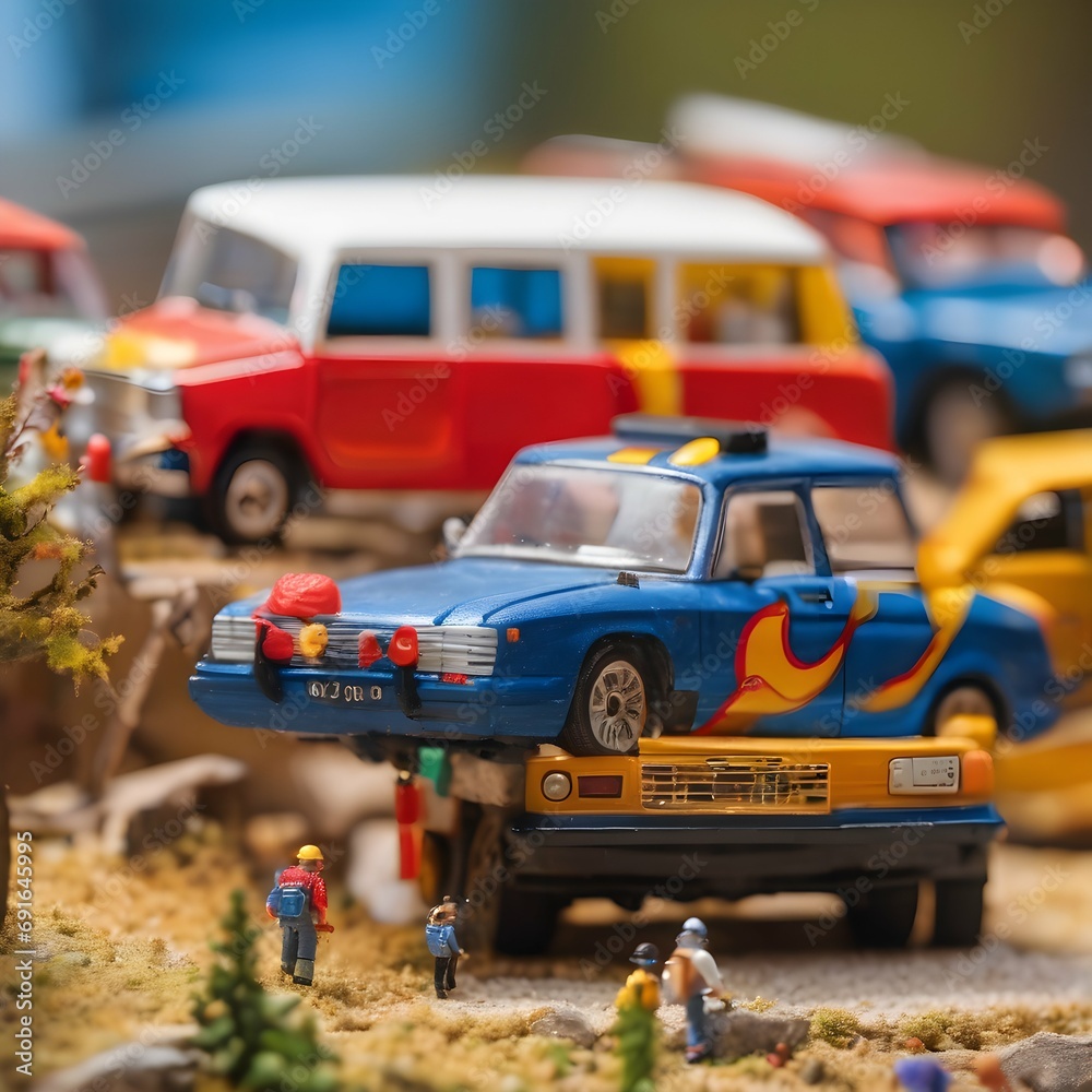 Art toy diorama An image showcasing art toys arranged in a diorama or miniature scene, symbolizing the storytelling aspect of art toy displays Art toy diorama An image showcasing art toys arranged in a diorama or miniature scene, symbolizing the storytelling aspect of art toy displays