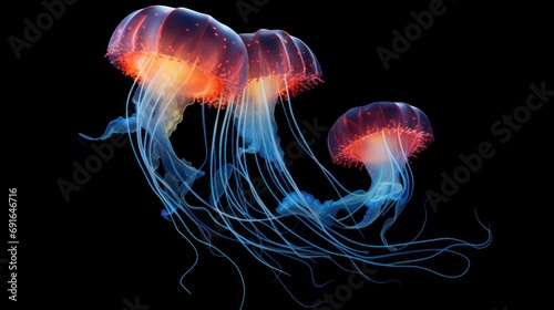  a group of jellyfish floating in the ocean on a black background with a caption that reads,,,,,,,,,,,,,,,,,,,,,,,,,,,,,,,,,,,,,. © Anna