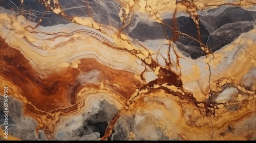 Brown marble texture with gold veins © BrandwayArt