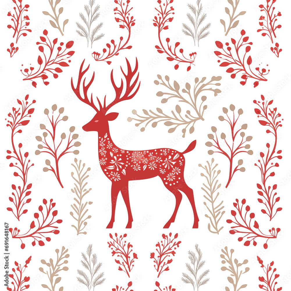 Reindeer holiday background. Reindeer holiday background.