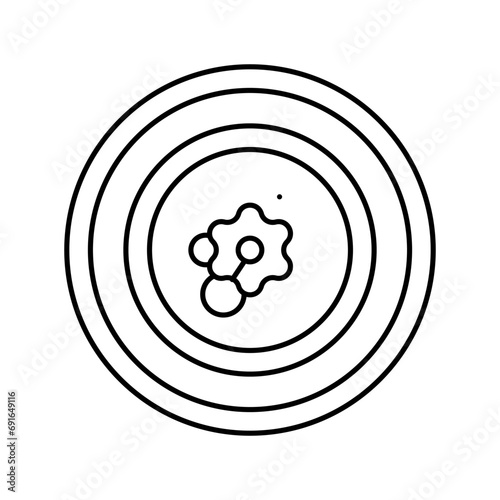 landmine weapon war line icon vector. landmine weapon war sign. isolated contour symbol black illustration