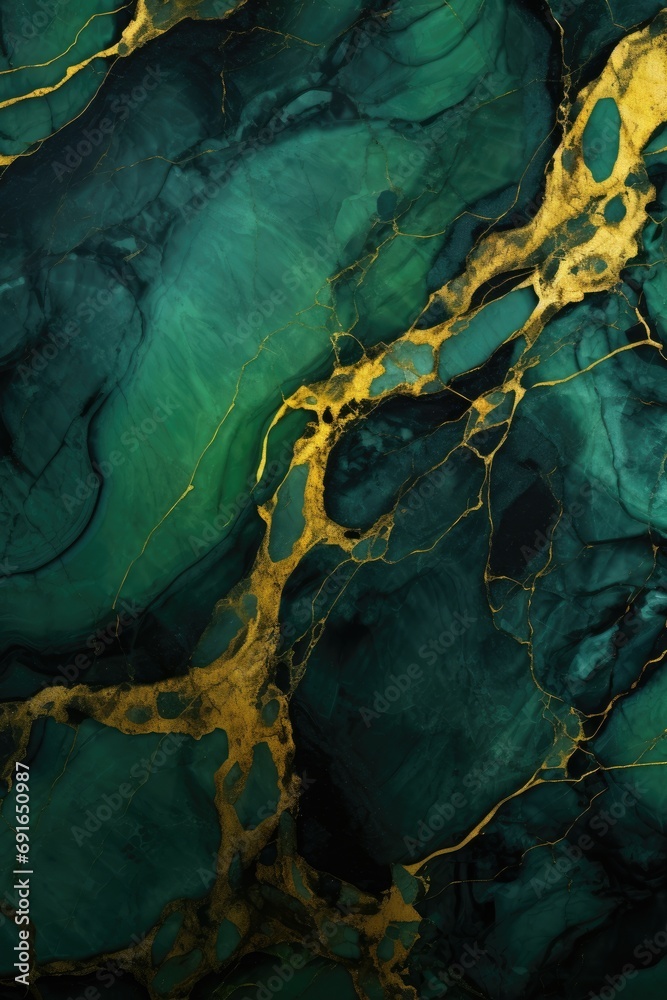 Green marble texture with gold veins Green marble texture with gold veins