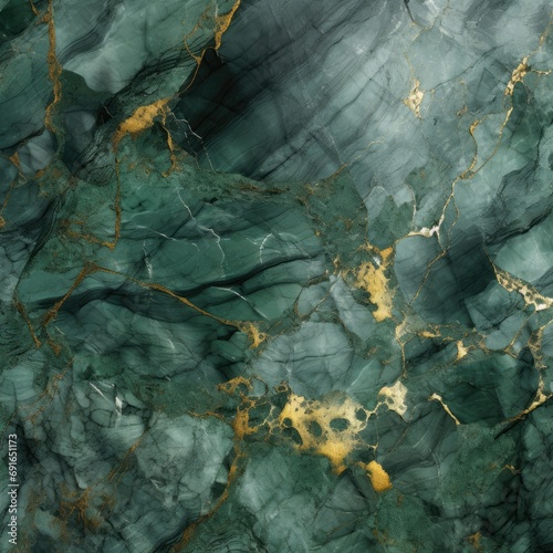 Green marble texture with gold veins