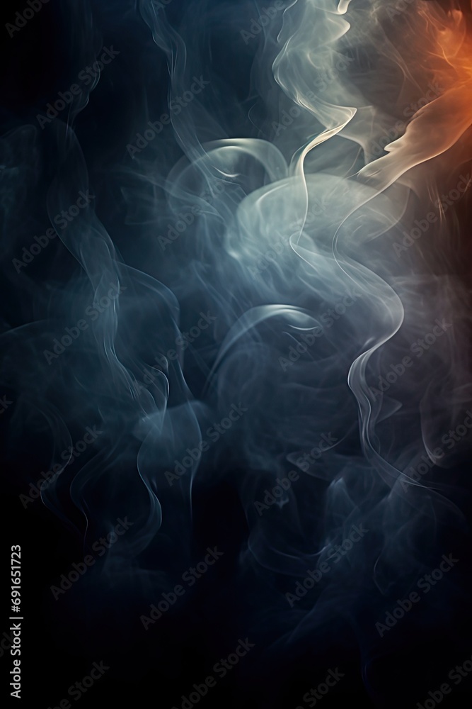 Fog in Darkness, abstract smoke background