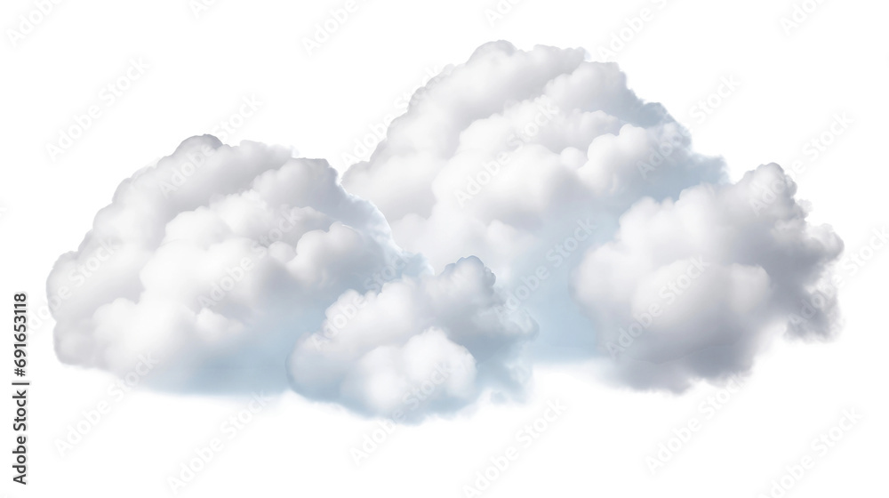 Cloud isolated from transparent background
