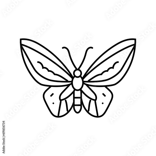 cape york birdwing insect line icon vector. cape york birdwing insect sign. isolated contour symbol black illustration