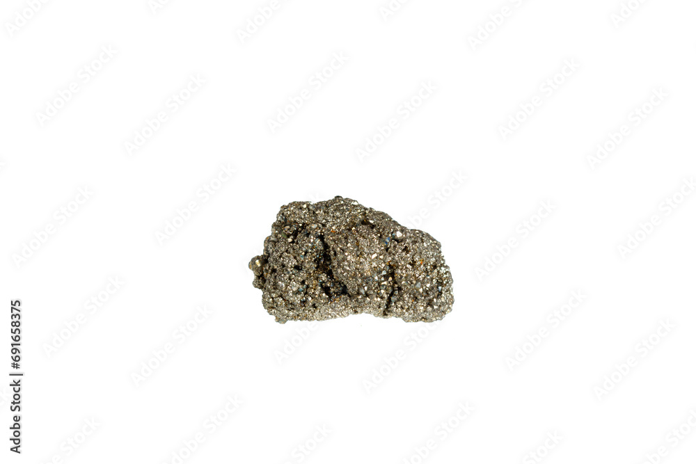 pyrite mineral stone macro on white background pyrite mineral stone macro on white background