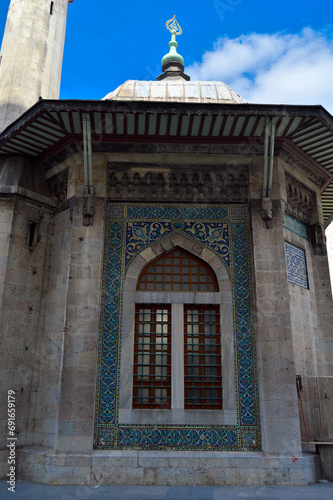 Hobyar Mosque, completed in 1473 in Istanbul Sirkeci, Istanbul Turkey April 04 2019
