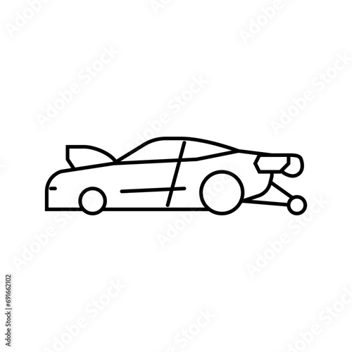 nitrous oxide racing vehicle line icon vector. nitrous oxide racing vehicle sign. isolated contour symbol black illustration