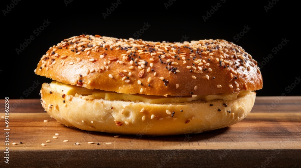 Bagel, isolated on a seamless background. Professional color grading. Soft shadows. Clean sharp focus. High and retouching Bagel, isolated on a seamless background. Professional color grading. Soft shadows. Clean sharp focus. High and retouching