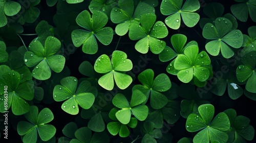 clover background green leaves.