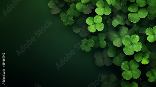Clover green leaves. Background for text.