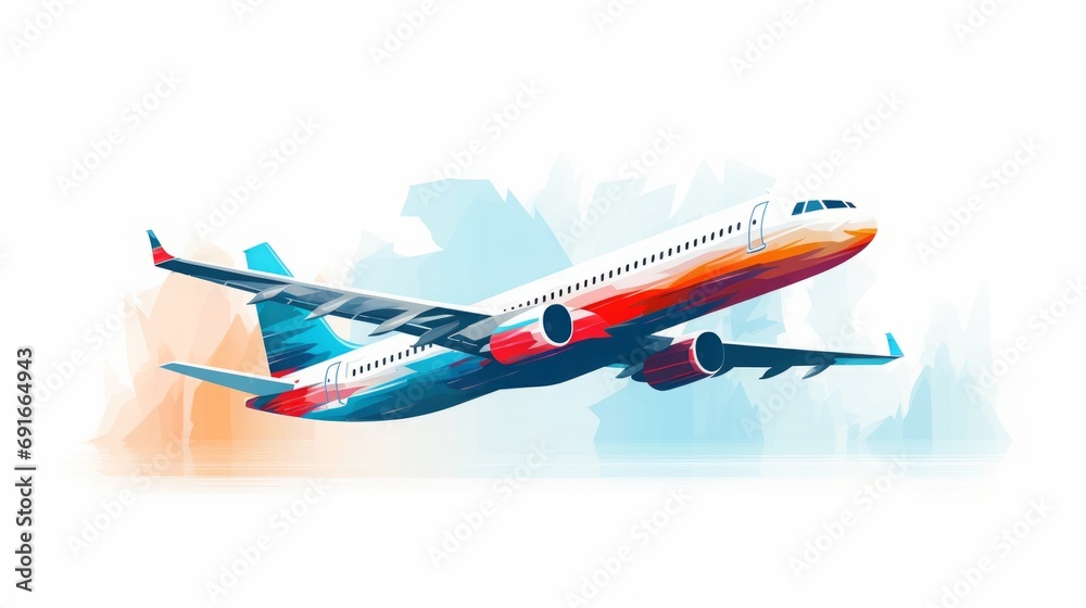 passenger plane isolated on white background. passenger plane isolated on white background.